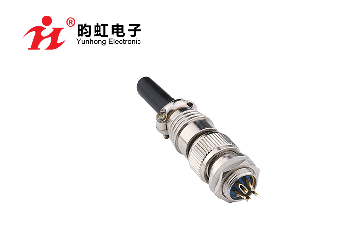 X12 Straight sheath plug with Rear nut round receptacle